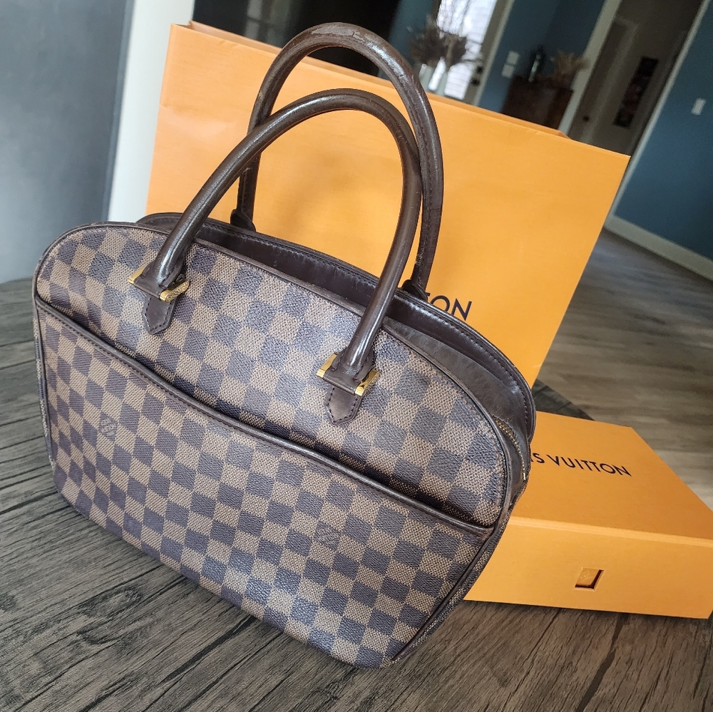 Louis Vuitton Serria Ebene Damier Hand Bag Or Shoulder Bag